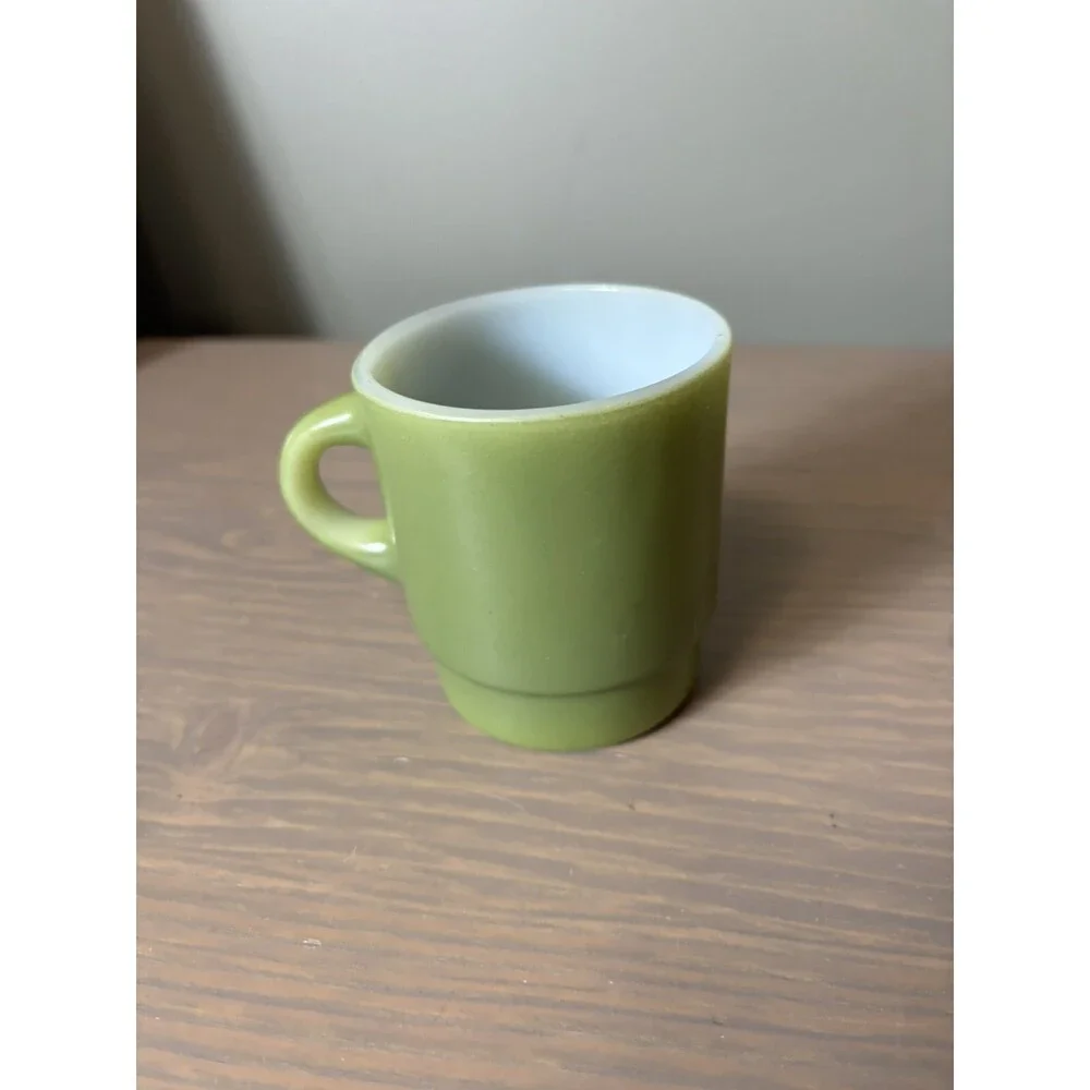 Anchor Hocking Fire King Avocado Stacking Coffee Mug 8 Oz - Picture 2 of 7